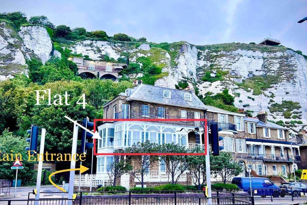 Flat 4 Marine Parade House, 1 East Cliff- Next To Dover Port, White Cliffs, Beach, Castle Extérieur photo